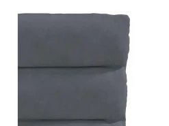Juego de 2 sillas de comedor de terciopelo gris oscuro