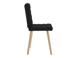 Juego de 2 sillas de comedor de tela negra