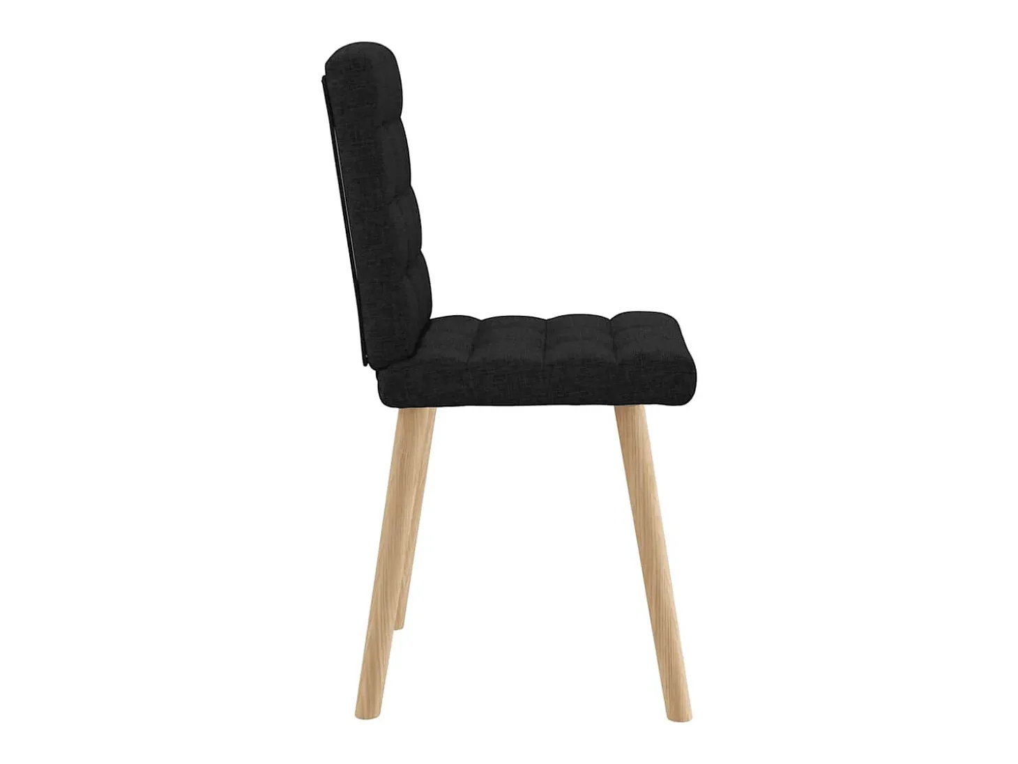 Juego de 2 sillas de comedor de tela negra