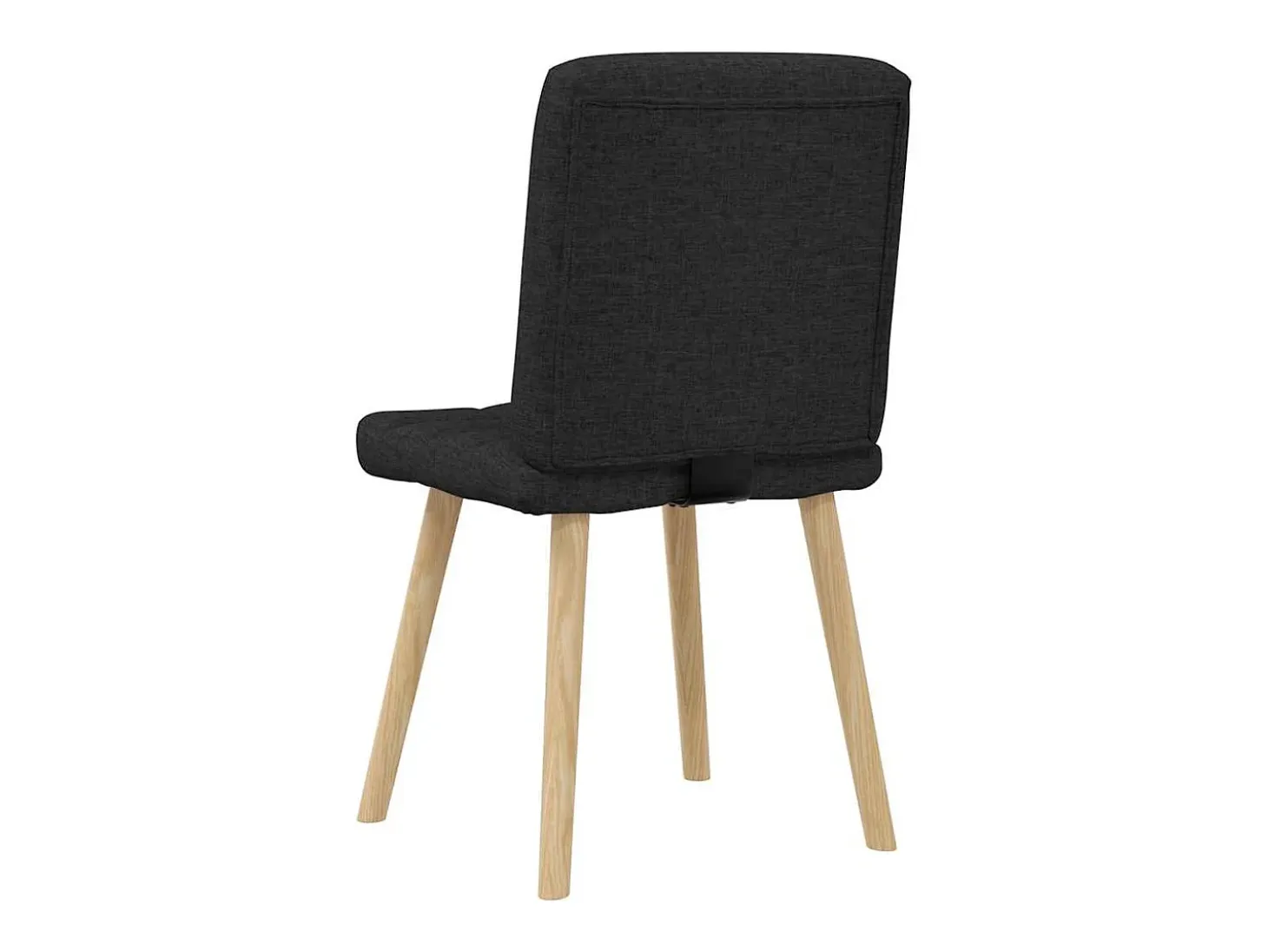 Juego de 2 sillas de comedor de tela negra