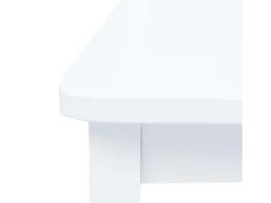 Juego de 2 sillas de comedor de madera maciza de caucho blanca