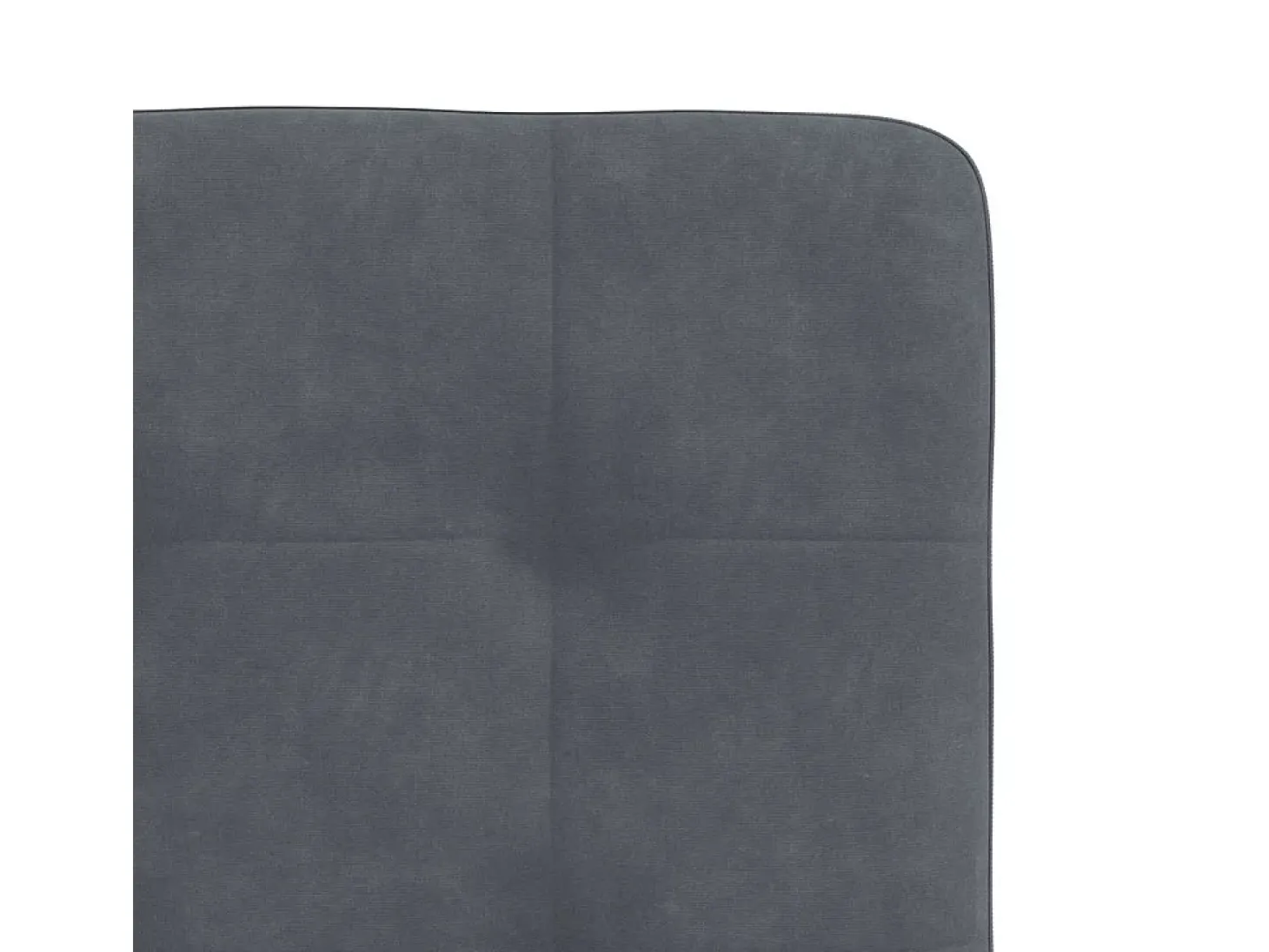 Juego de 4 sillas de comedor en terciopelo gris oscuro