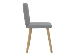 Juego de 6 sillas de comedor de tela gris claro