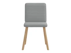 Juego de 6 sillas de comedor de tela gris claro