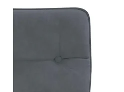 Juego de 6 sillas de comedor de terciopelo gris oscuro