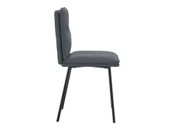 Juego de 6 sillas de comedor de terciopelo gris oscuro