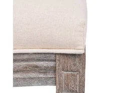 Juego de 6 sillas de comedor de tela color crema