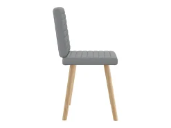 Juego de 2 sillas de comedor de tela gris claro