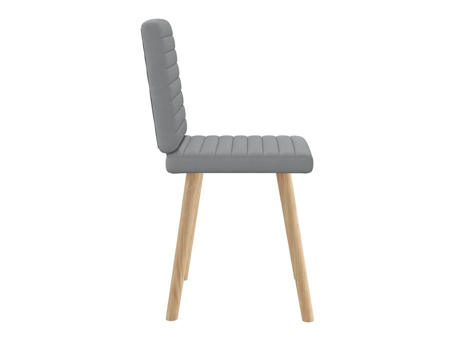 Juego de 2 sillas de comedor de tela gris claro