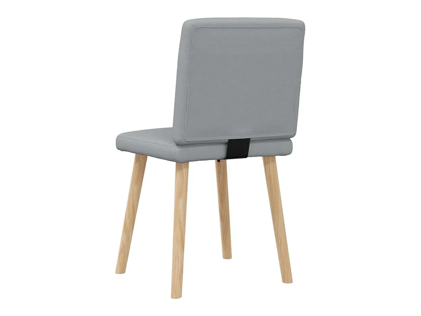 Juego de 2 sillas de comedor de tela gris claro