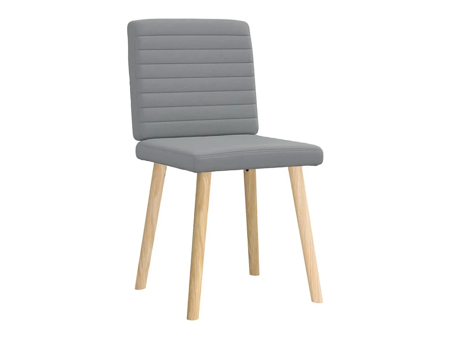 Juego de 2 sillas de comedor de tela gris claro