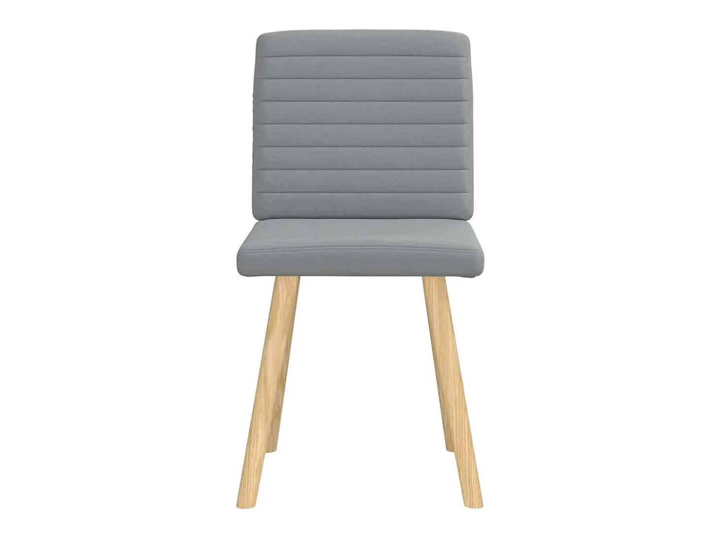 Juego de 2 sillas de comedor de tela gris claro