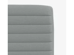 Juego de 2 sillas de comedor de tela gris claro