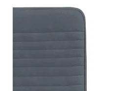 Juego de 2 sillas de comedor de terciopelo gris oscuro