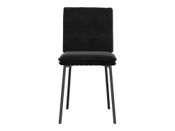 Juego de 4 sillas de comedor de terciopelo negro