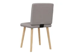 Juego de 2 sillas de comedor de tela color topo