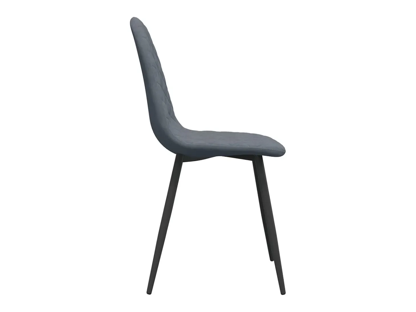 Juego de 2 sillas de comedor de terciopelo gris oscuro