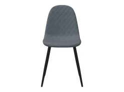 Juego de 2 sillas de comedor de terciopelo gris oscuro