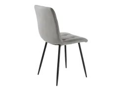 Juego de 4 sillas de comedor modernas gris claro en tejido 