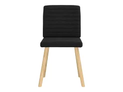 Juego de 4 sillas de comedor de tela negra