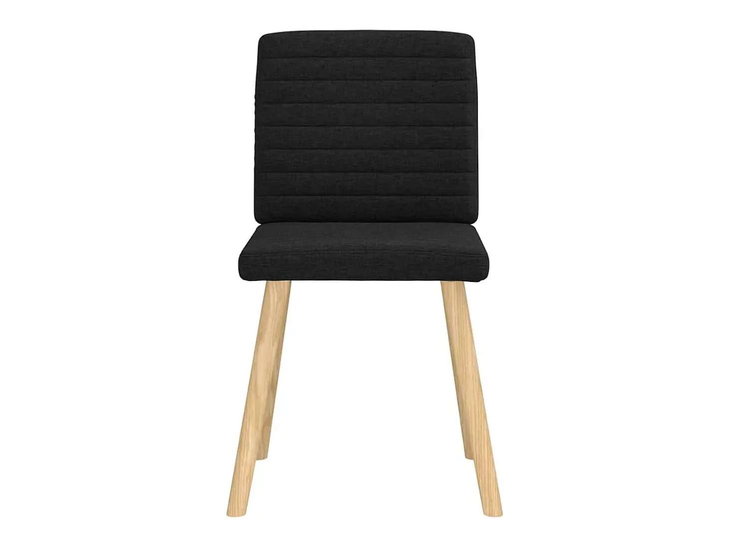 Juego de 4 sillas de comedor de tela negra