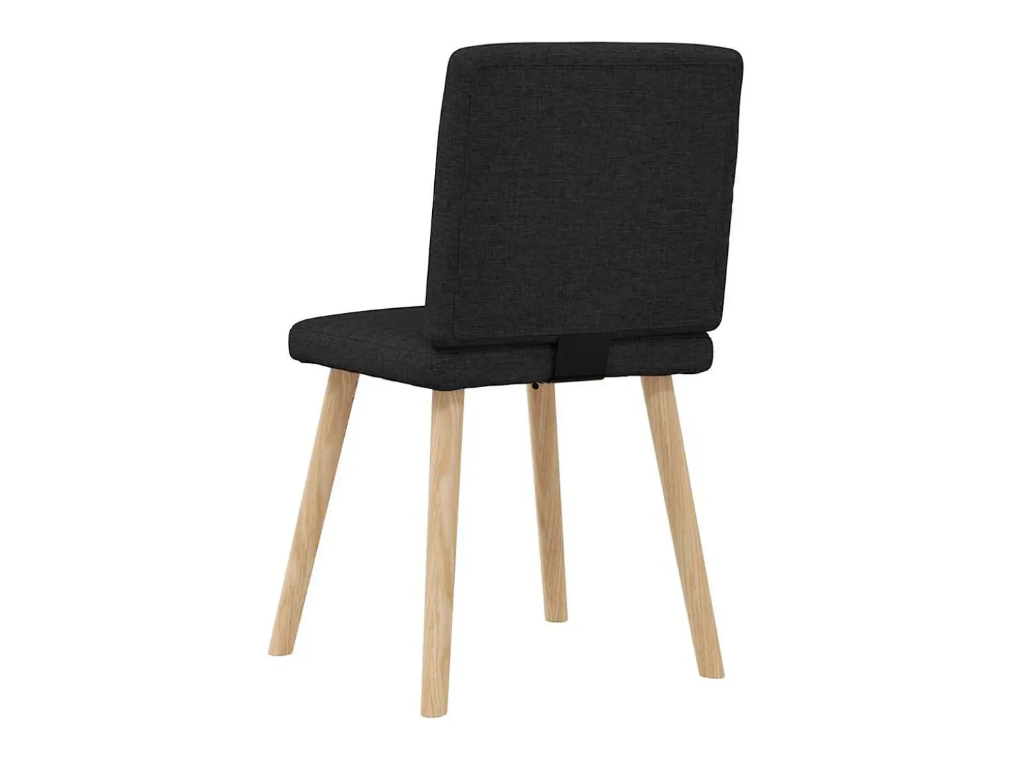 Juego de 4 sillas de comedor de tela negra