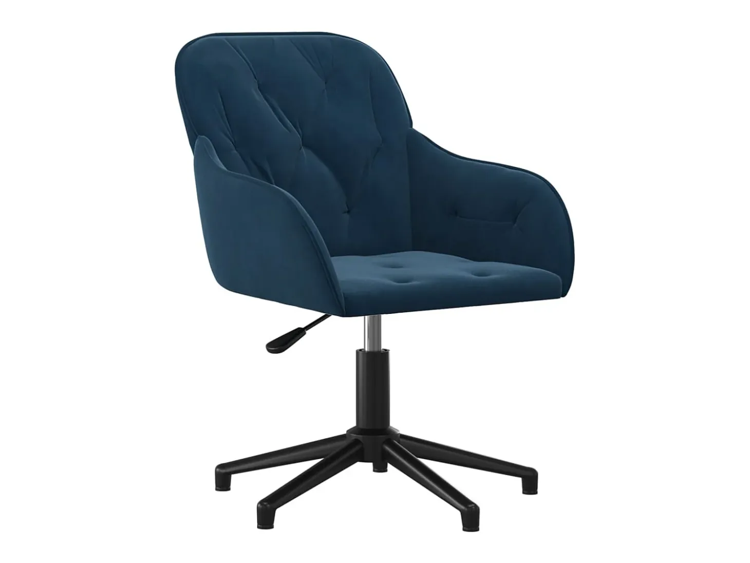 Juego de 2 sillas de comedor giratorias de terciopelo azul