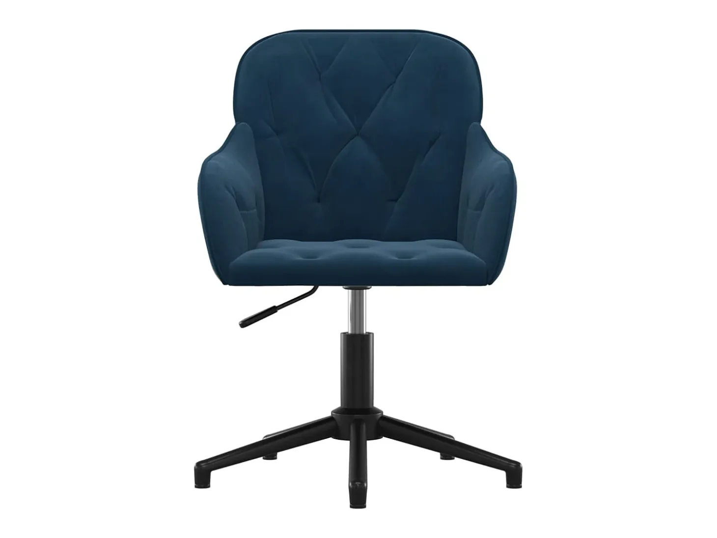 Juego de 2 sillas de comedor giratorias de terciopelo azul