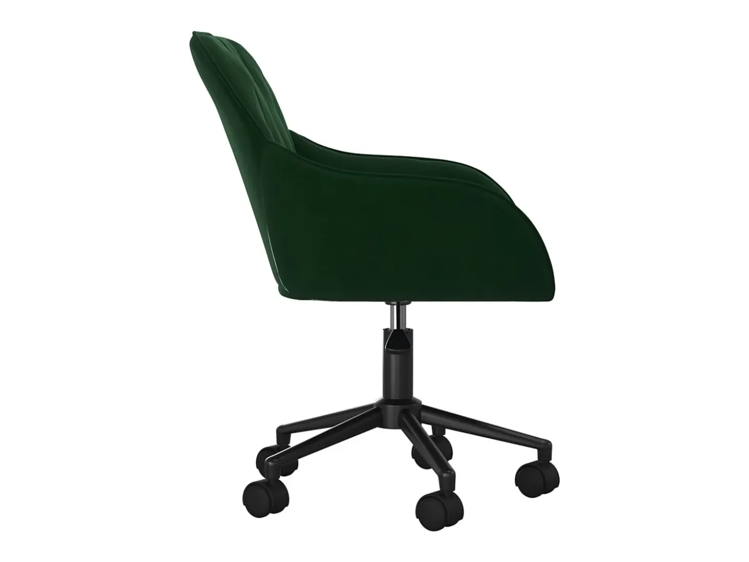 Juego de 2 sillas de comedor giratorias de terciopelo verde oscuro