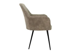 Juego de 4 sillas de comedor sillas de salón de diseño silla de comedor micro piel gris oliva