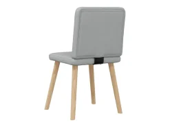 Juego de 4 sillas de comedor de tela gris claro