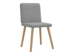Juego de 4 sillas de comedor de tela gris claro