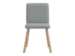 Juego de 4 sillas de comedor de tela gris claro