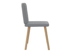 Juego de 4 sillas de comedor de tela gris claro