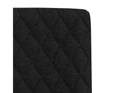 Juego de 2 sillas de comedor de tela negra