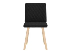 Juego de 2 sillas de comedor de tela negra