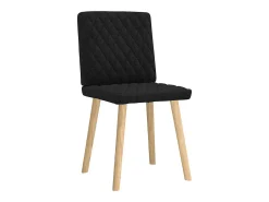 Juego de 2 sillas de comedor de tela negra