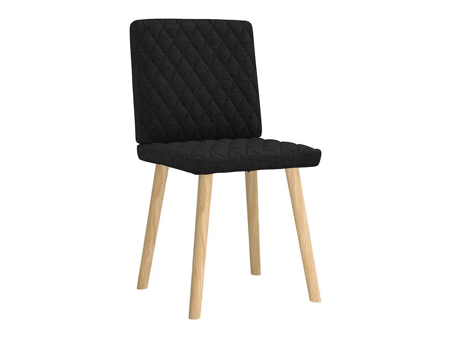 Juego de 2 sillas de comedor de tela negra