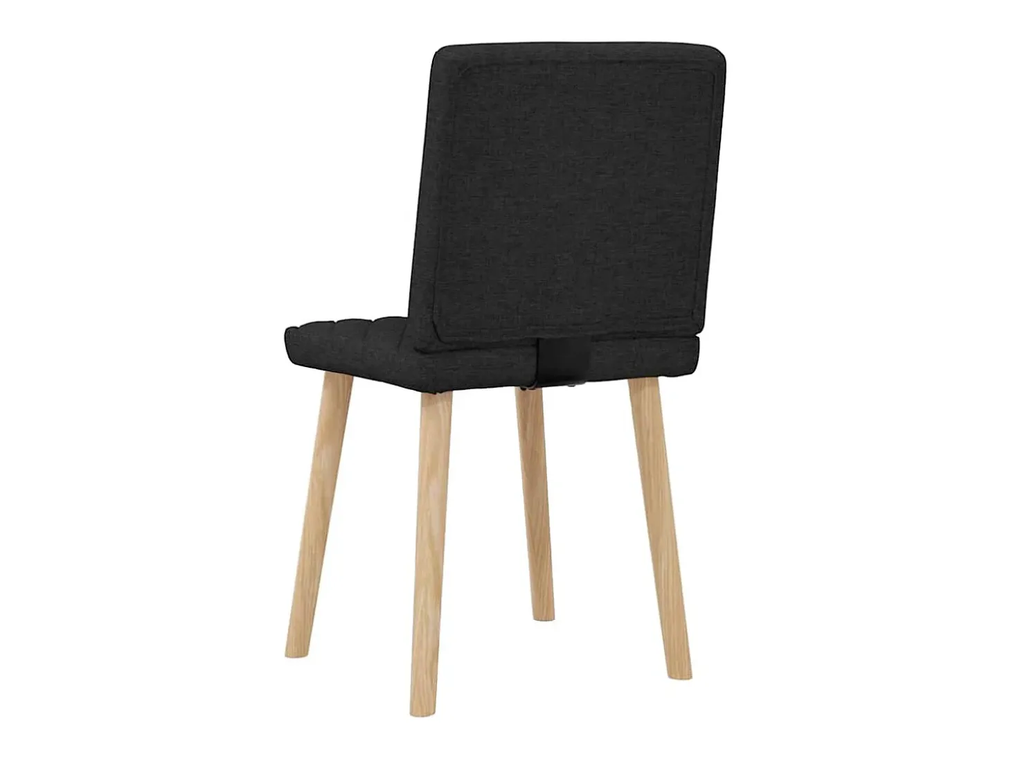 Juego de 2 sillas de comedor de tela negra