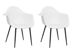 Juego de 2 Sillas de comedor blancas PP ES468492