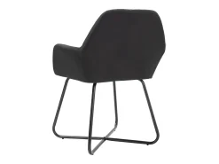 Juego de 2 Sillas de comedor tela negro ES498689