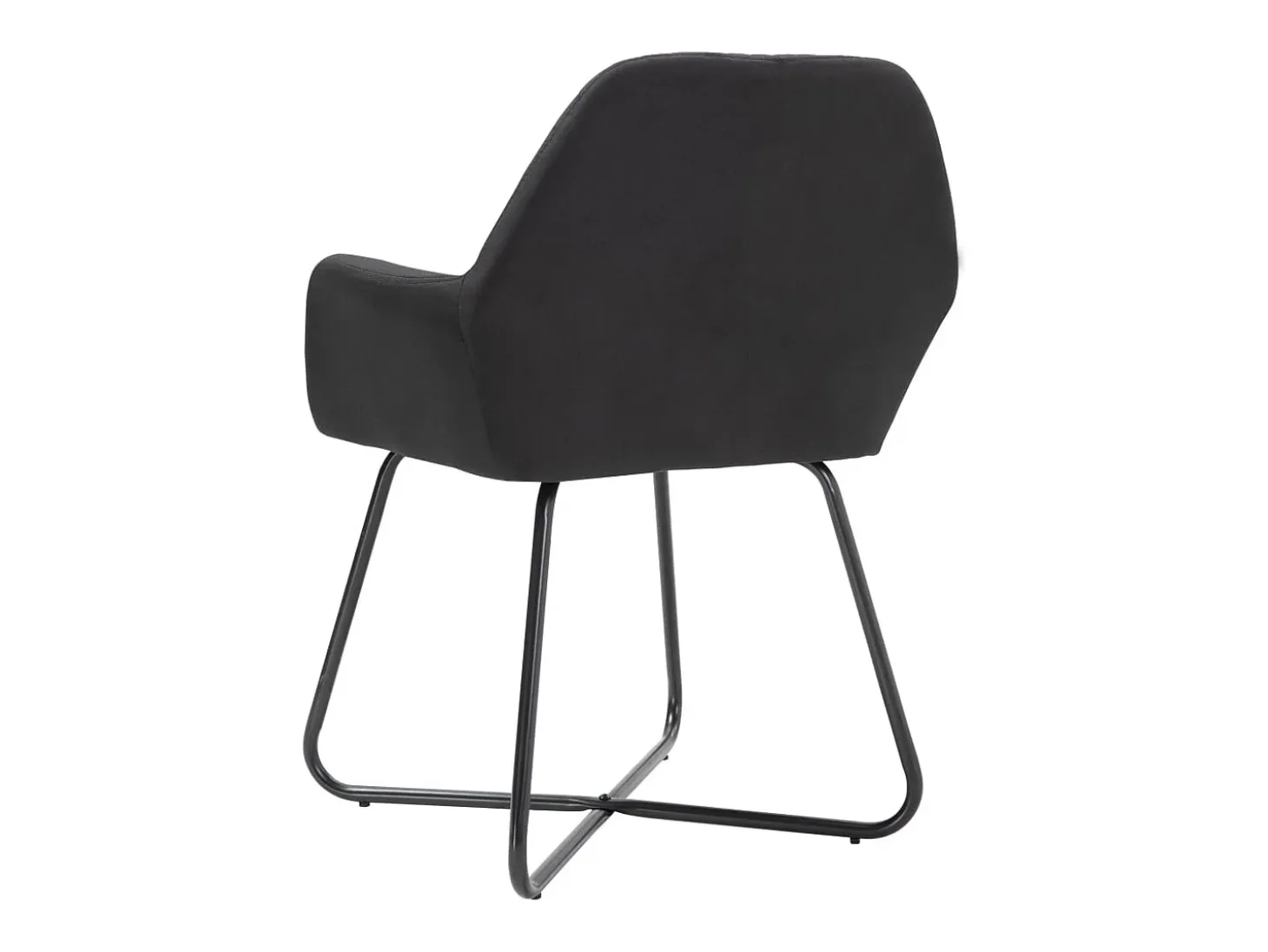 Juego de 2 Sillas de comedor tela negro ES498689