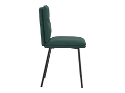 Juego de 2 sillas de comedor de terciopelo verde oscuro