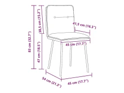 Juego de 2 sillas de comedor de terciopelo verde oscuro