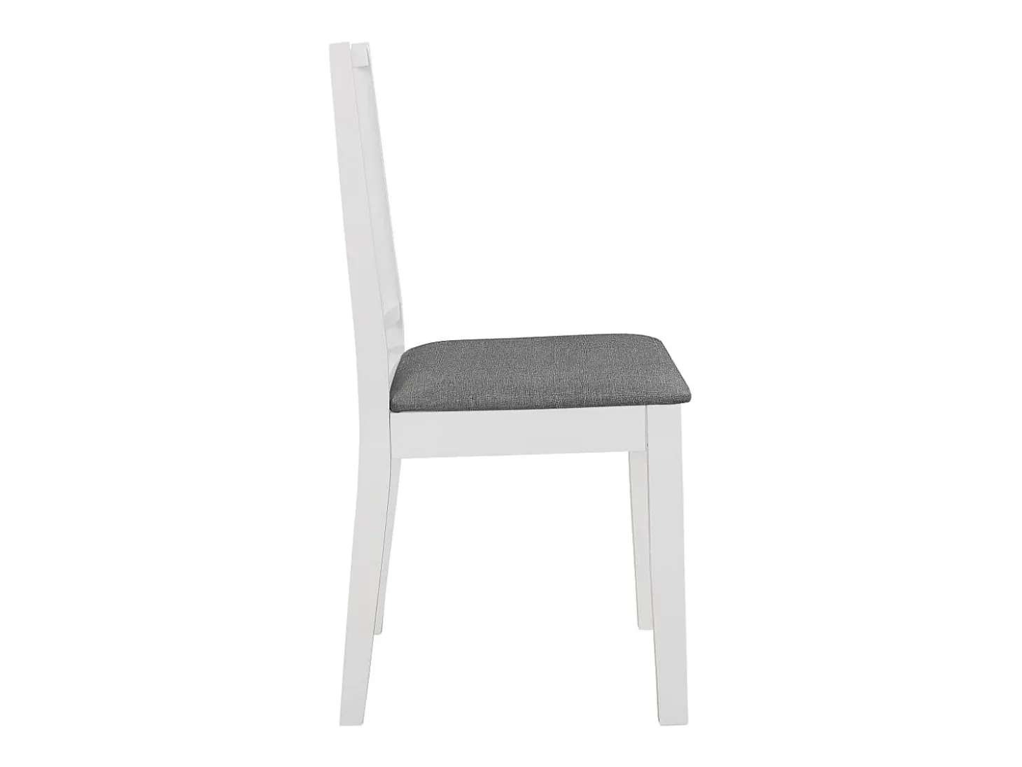 Juego de 4 Sillas de comedor con cojines madera maciza blanca ES903465