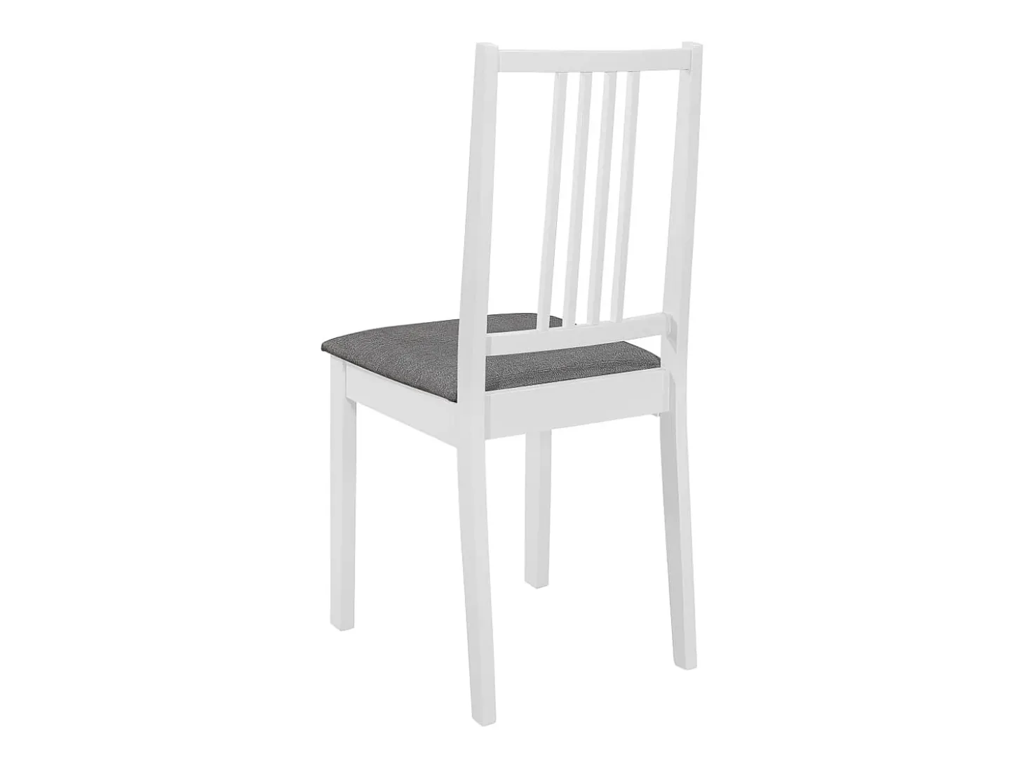 Juego de 4 Sillas de comedor con cojines madera maciza blanca ES903465