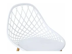 Juego de 6 Sillas de Comedor Estilo Escandinavo Blanco Compactas y Confortables