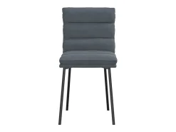 Juego de 6 sillas de comedor de terciopelo gris oscuro