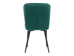 Juego de 6 sillas de comedor, verde oscuro, diseño de silla tapizada con respaldo, terciopelo, estructura de metal
