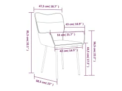 Juego de 2 sillas de comedor de terciopelo verde oscuro